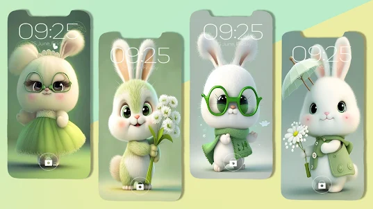 Cute Cartoon Rabbit Wallpaper