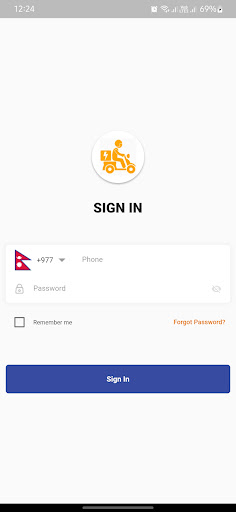 Android application Purwanchal Delivery screenshort