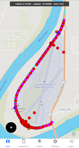 Android application Levee Inspection System screenshort