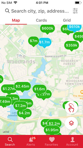 Android application Houston Texas Real Estate screenshort