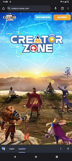 Android application Creator zone screenshort