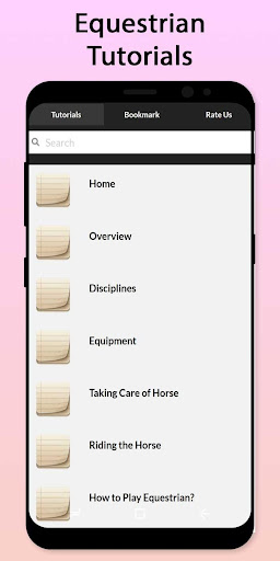 Android application Easy Equestrian Tutorial screenshort