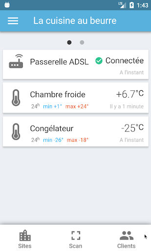Android application Fridge Connect screenshort
