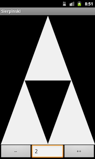 Android application Sierpinski Triangle screenshort