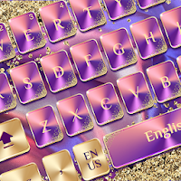 Pink Purple Gold Luxury Keyboard