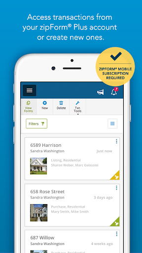 Android application zipForm® Mobile Companion screenshort