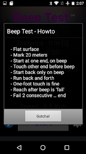 Beep Test Screenshot