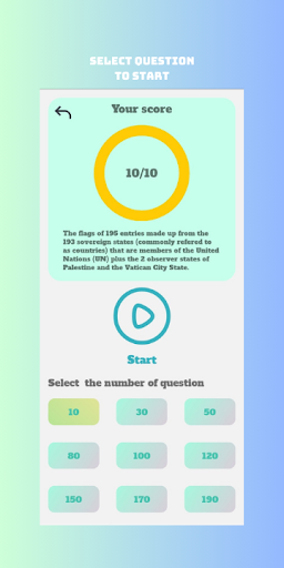 World Flags Quiz Screen 2