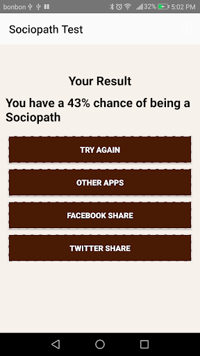 Sociopath Test Screen 3