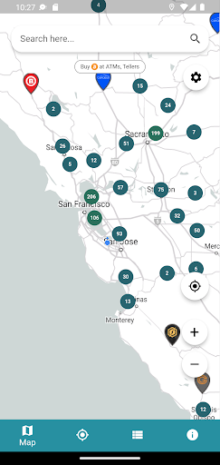 Screenshot of Bitcoin ATM Map – CoinATMRadar