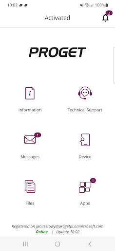 Android application Proget screenshort