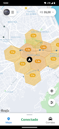 Android application ArauTáxi - Taxista screenshort