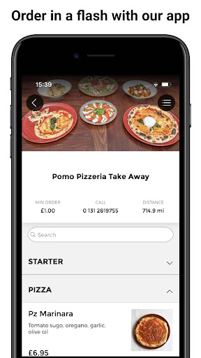 Android application Pomo Pizzeria Take Away screenshort