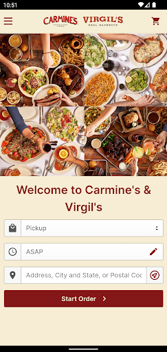 Android application Carmine's NYC & Virgil's BBQ screenshort