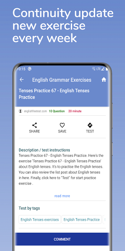 Test English - English exam Screen 3