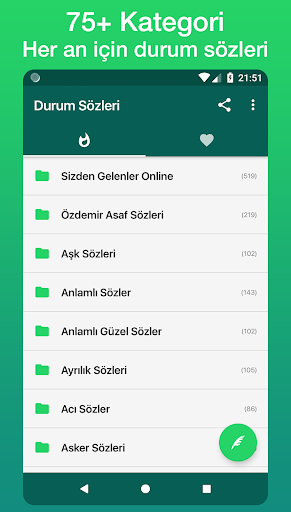 Android application Durum Sözleri screenshort