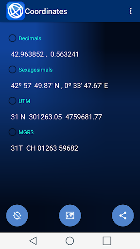 Coordinates - DMS, UTM, MGRS 7.0.5 screenshots 1