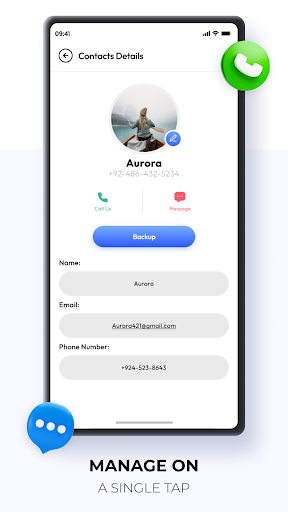 Contacts Backup and Restore Screen 3