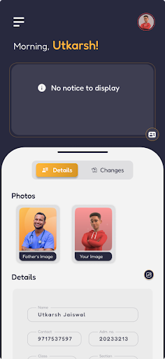 Android application School ID screenshort