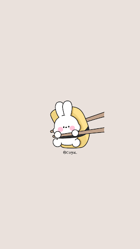 Android application 카카오톡 테마 - 계란초밥 바니_라인 screenshort