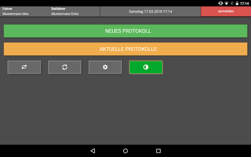 Android application diEDok - Einsatzdokumentation screenshort