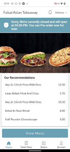 Faisal Asian Takeaway Screen 2