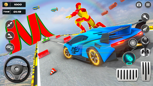 Superhero Car Games: Mega Ramp Screen 3