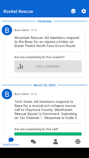 Android application Connect Rocket Teams screenshort