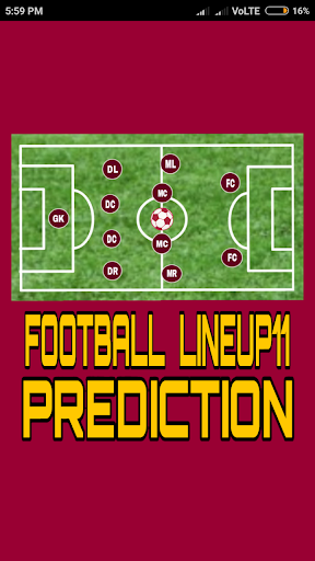 Android application Football Lineup11 Prediction screenshort