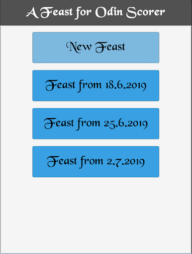 A Feast for Odin Scorer