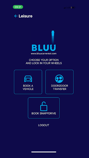 Bluu Car Rental Screen 3