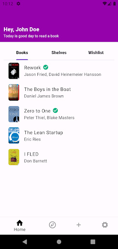 BooksterApp: reading tracker Screen 2