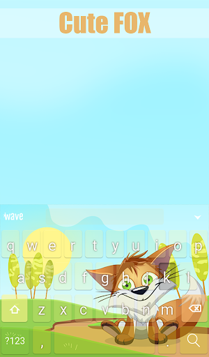 Cute Fox Animated Keyboard Screen 2