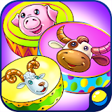 Drums for Toddlers, Kids - Music Game with Animals icon