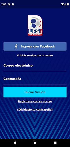 Android application Liga Futsal Costa Rica screenshort