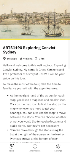 UNSW Walking Tours Screen 2