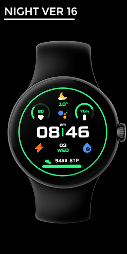 Night ver 16 - watch face screenshot 6