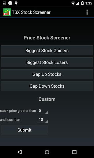 TSX Stock Screener
