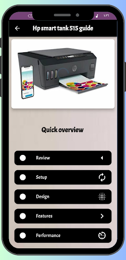 Android application Hp smart tank 515 guide screenshort