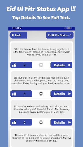 Android application Eid ul fitr status screenshort