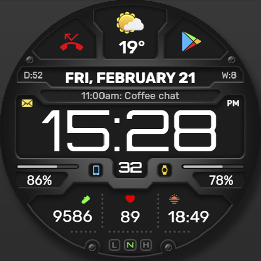 WFP 132 Digital watch face Logo