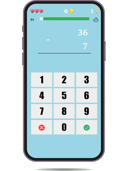 maths game Screen 3