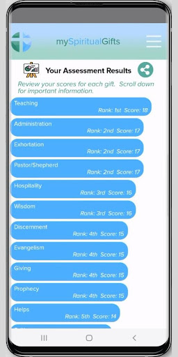 mySpiritualGifts Screen 2