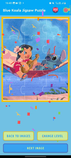 Screenshot of Cute Blue Koala Jigsaw Puzzle