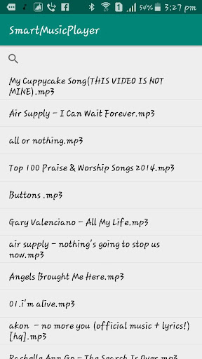 Android application SmartMusicPlayer screenshort