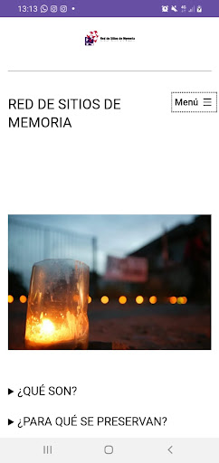Android application Red sitios de memoria screenshort