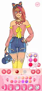 Dress Up Games & Coloring Book