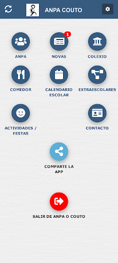 Android application ANPA "O Couto" screenshort