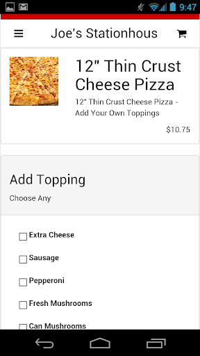 Joes Stationhouse Pizza