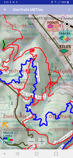 Android application OsmTrails screenshort